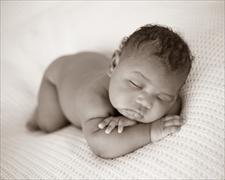 Photo of a sleeping baby